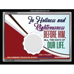 HOLINESS AND RIGHTEOUSNESS   Biblical Paintings Acrylic Glass Frame   (GWAMEN5524)   
