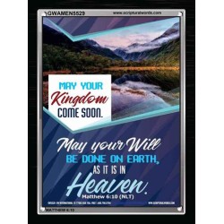 YOUR WILL BE DONE ON EARTH   Contemporary Christian Wall Art Frame   (GWAMEN5529)   