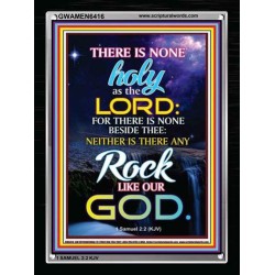 ANY ROCK LIKE OUR GOD   Bible Verse Framed for Home   (GWAMEN6416)   