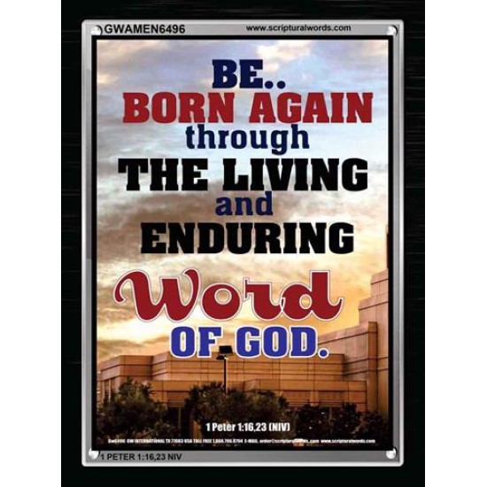 BE BORN AGAIN   Bible Verses Poster   (GWAMEN6496)   