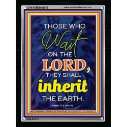 WAIT ON THE LORD   contemporary Christian Art Frame   (GWAMEN6519)   "25X33"