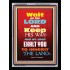 WAIT ON THE LORD   Bible Verses Wall Art Acrylic Glass Frame   (GWAMEN6535)   "25X33"