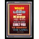 WAIT ON THE LORD   Bible Verses Wall Art Acrylic Glass Frame   (GWAMEN6535)   