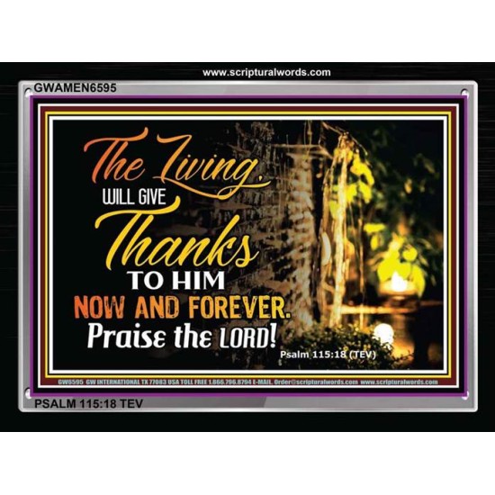 GIVE THANKS ALWAYS   Framed Children Room Wall Decoration   (GWAMEN6595)   