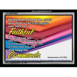 GOD IS FAITHFUL   Inspirational Bible Verses Framed   (GWAMEN6621)   