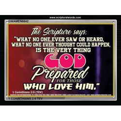 WHAT GOD HAS PREPARED FOR US   Wall Dcor   (GWAMEN6642)   "33X25"