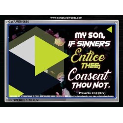 ENTICEMENT TO SIN   Framed Scripture Dcor   (GWAMEN6686)   