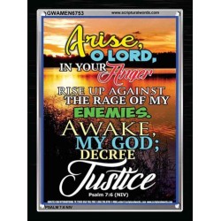 ARISE O LORD   Scripture Wood Frame    (GWAMEN6753)   