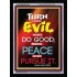 TURN FROM EVIL   Scripture Art   (GWAMEN6785)   "25X33"