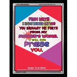 YOU BROUGHT ME FROM MY MOTHERS WOMB   Biblical Art Acrylic Glass Frame    (GWAMEN6883)   