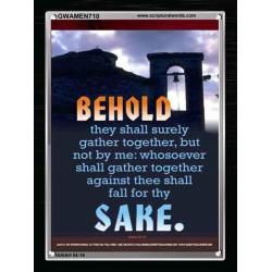 WHOSOEVER SHALL GATHER THEE    Large Framed Scriptural Wall Art   (GWAMEN710)   