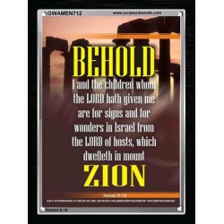 WE ARE FOR SIGNS AND WONDERS   Frame Bible Verse Online   (GWAMEN712)   "25X33"