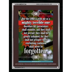 A MIGHTY TERRIBLE ONE   Bible Verse Frame for Home Online   (GWAMEN724)   "25X33"