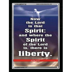THE SPIRIT OF THE LORD GIVES LIBERTY   Scripture Wall Art   (GWAMEN732)   