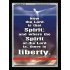THE SPIRIT OF THE LORD GIVES LIBERTY   Scripture Wall Art   (GWAMEN732)   "25X33"