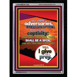 ALL THINE ADVERSARIES   Bible Verses to Encourage  frame   (GWAMEN7325)   
