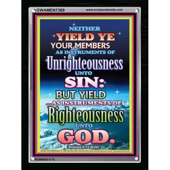 UNRIGHTEOUSNESS   Contemporary Christian Paintings Acrylic Glass frame   (GWAMEN7369)   