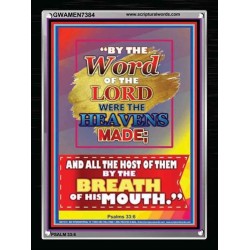 WORD OF THE LORD   Framed Hallway Wall Decoration   (GWAMEN7384)   "25X33"