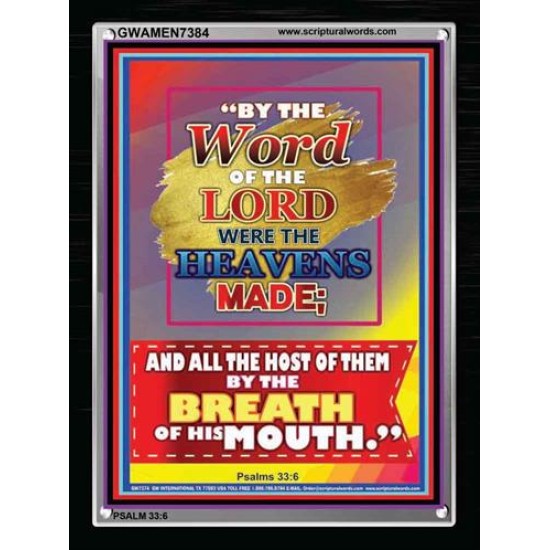 WORD OF THE LORD   Framed Hallway Wall Decoration   (GWAMEN7384)   