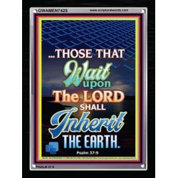 WAIT UPON THE LORD   Bible Verses Frame for Home   (GWAMEN7425)   "25X33"