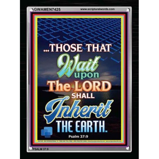 WAIT UPON THE LORD   Bible Verses Frame for Home   (GWAMEN7425)   