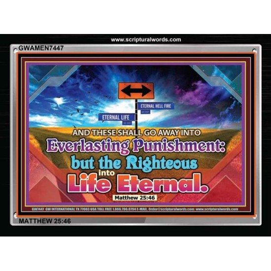 EVERLASTING PUNISHMENT   Frame Bible Verses Online   (GWAMEN7447)   