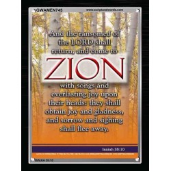 THE RANSOMED OF THE LORD   Bible Verses Frame   (GWAMEN745)   