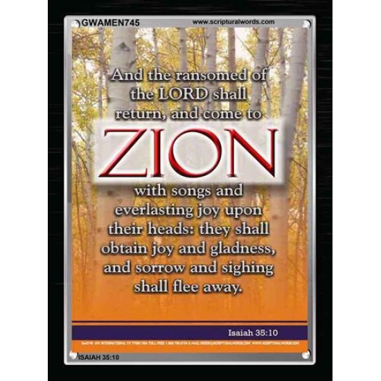 THE RANSOMED OF THE LORD   Bible Verses Frame   (GWAMEN745)   