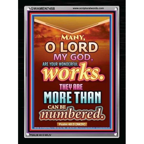 YOUR WONDERFUL WORKS   Scriptural Wall Art   (GWAMEN7458)   