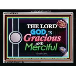 GRACIOUS AND MERCIFUL   Bible Verse Framed for Home Online   (GWAMEN7478)   