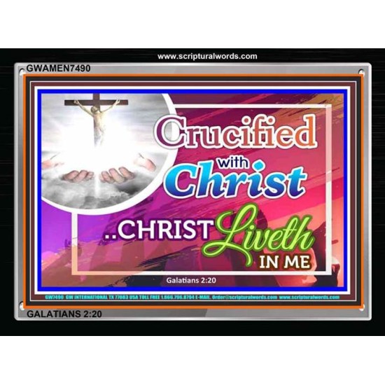 CRUCIFIED WITH CHRIST   Scripture Wall Art   (GWAMEN7490)   