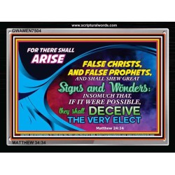 FALSE CHRISTS   Framed Scripture Dcor   (GWAMEN7504)   