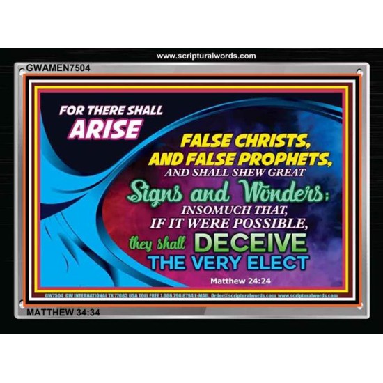 FALSE CHRISTS   Framed Scripture Dcor   (GWAMEN7504)   