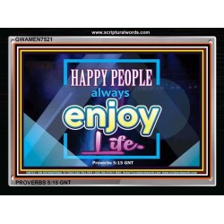 HAPPY PEOPLE ALWAYS ENJOY LIFE   Large Wall Accents & Wall Decor   (GWAMEN7521)   