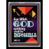 WITH GOD NOTHING SHALL BE IMPOSSIBLE   Frame Bible Verse   (GWAMEN7564)   "25X33"