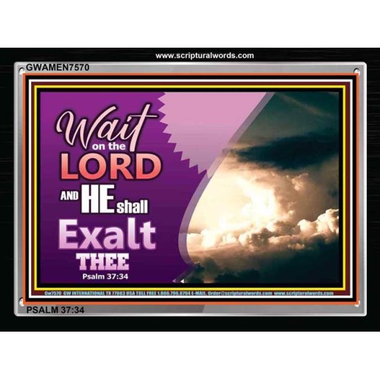 WAIT ON THE LORD   Framed Bible Verses   (GWAMEN7570)   