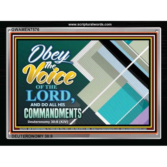 DO ALL HIS COMMANDMENTS   Inspirational Bible Verses Framed   (GWAMEN7576)   