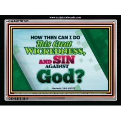 SIN   Bible Verse Frame for Home   (GWAMEN7585)   