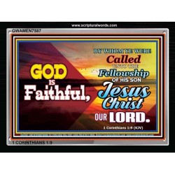 GOD IS FAITHFUL   Bible Verses Frame for Home   (GWAMEN7587)   