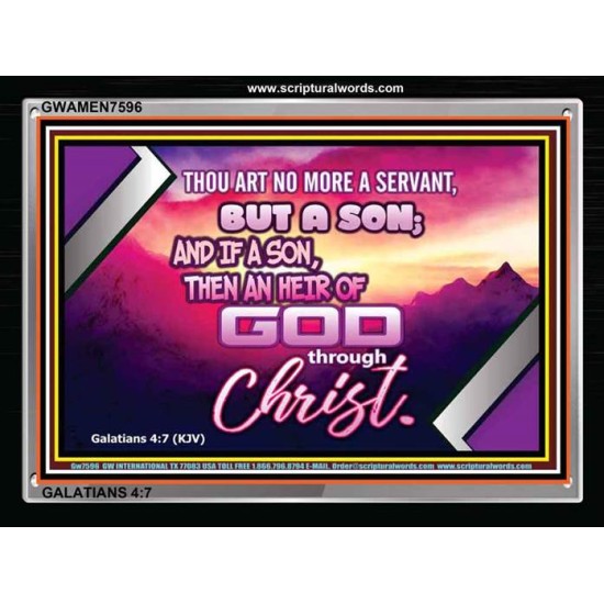 HEIRS OF GOD   Large Frame Scriptural Wall Art   (GWAMEN7596)   