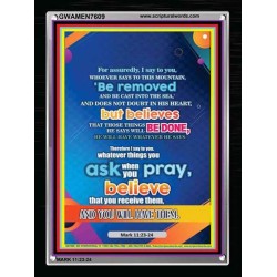 ASK WHEN YOU PRAY   Christian Artwork   (GWAMEN7609)   