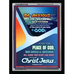BE ANXIOUS FOR NOTHING   Bible Verse Art Prints   (GWAMEN7620)   