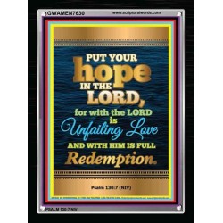 UNFAILING LOVE   Bible Scriptures on Love frame   (GWAMEN7630)   "25X33"