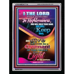 A LIGHT OF THE GENTILES   Framed Bible Verses   (GWAMEN7714)   