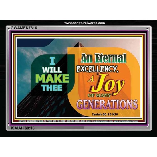 JOY OF GENERATIONS   Scripture Framed Signs   (GWAMEN7816)   