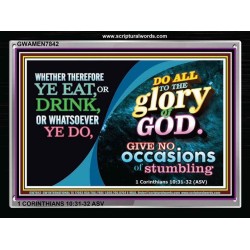 ALL THE GLORY OF GOD   Framed Scripture Art   (GWAMEN7842)   