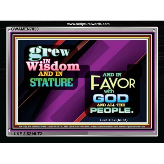 FAVOR WITH GOD   Bible Verse Wall Art Frame   (GWAMEN7858)   