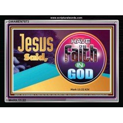 FAITH IN GOD   Acrylic Glass Frame Scripture Art   (GWAMEN7873)   