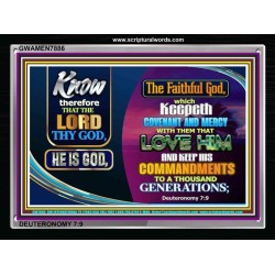 FAITHFUL GOD   Biblical Art Acrylic Glass Frame   (GWAMEN7886)   