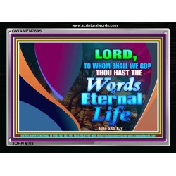 WORDS OF ETERNAL LIFE   Christian Artwork Acrylic Glass Frame   (GWAMEN7895)   